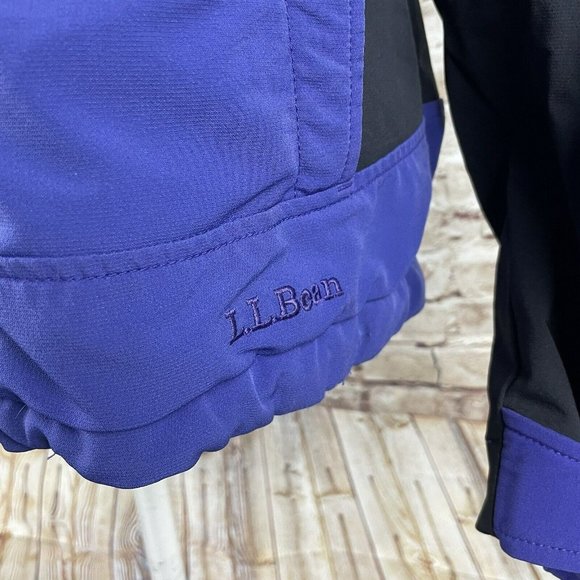 LL Bean Jacket Purple Spandex Full Zip Mock Neck Longsleeve Woman Small - Picture 6 of 9